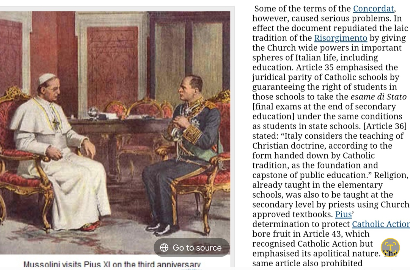 MUSSOLINI, PIUS XI, DAN LATERAN 1929